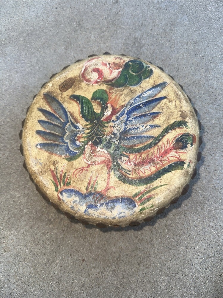 Vintage Chinese Double Sided Tom Tom Ceremonial Drum