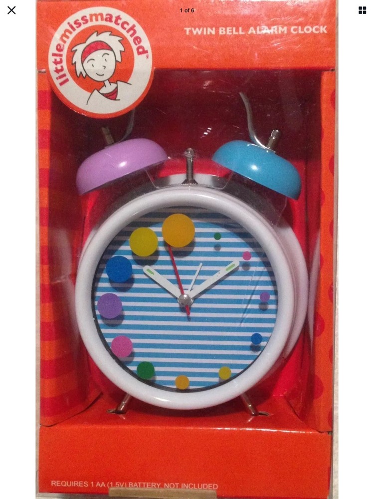 Little Miss Matched Twin Bell Alarm Clock