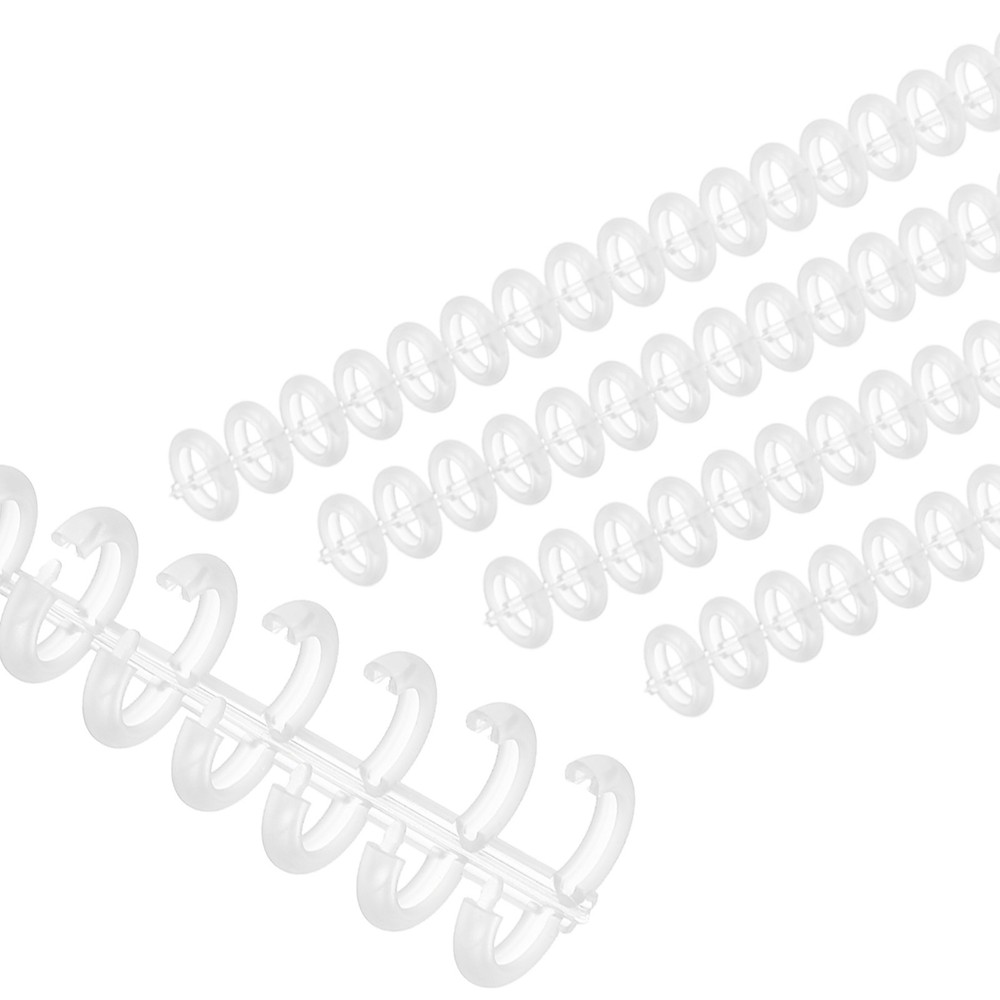 8.5mm(0.3") Spiral Binder Ring,10 Pcs 30 Rings Comb Binding Spines, Clear