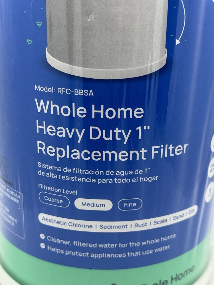 (2 Pack) Culligan Whole Home Sediment Heavy Duty 1” Replacement Filter RFC-BBSA