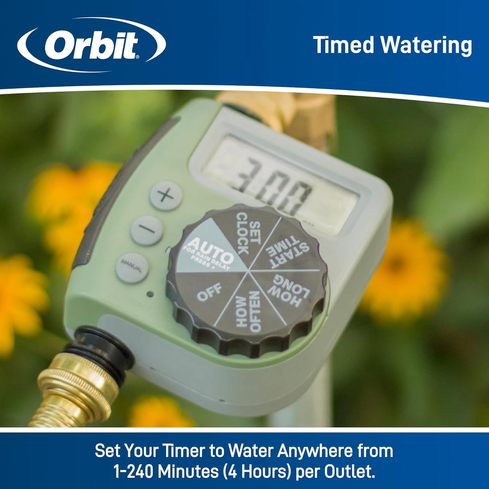 62056 One Outlet Single-Dial Hose Faucet Timer