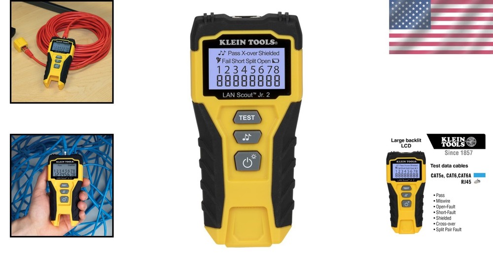 Versatile LAN Scout Jr 2 Ethernet Tester Backlit LCD Tone Generator
