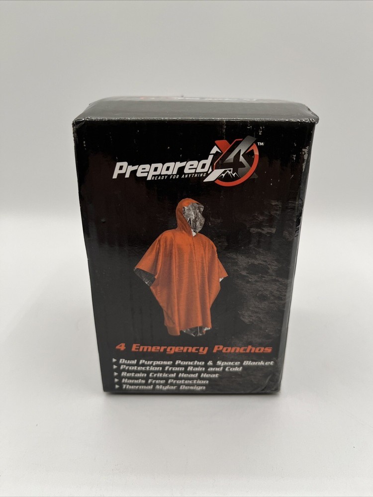 prepared 4 ready for anything 4 emergency ponchos