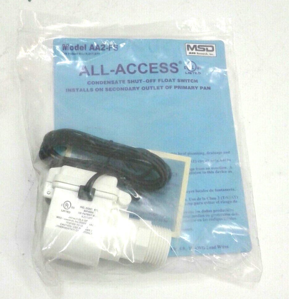 MSD All-Access AA2-FS Condensate Shut-Off Float Switch 24VAC 1.25A GP Qty 1