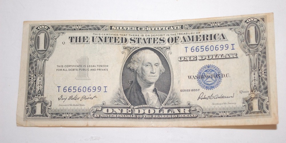 1935-F $1 Silver Certificate Circulated