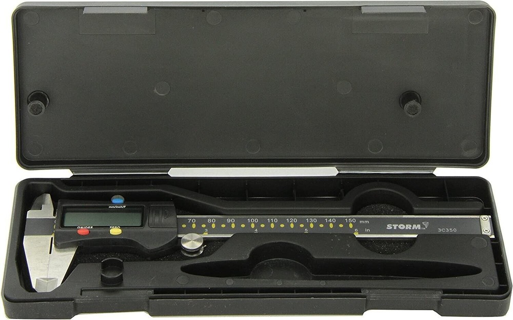 Central Tools STORM Digital Caliper, Range 0-6”/1-150mm with Fractions