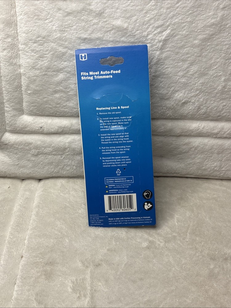 HART .080 Line and Spool 4 Pack Fits Most Auto Feed String Trimmers Replacement