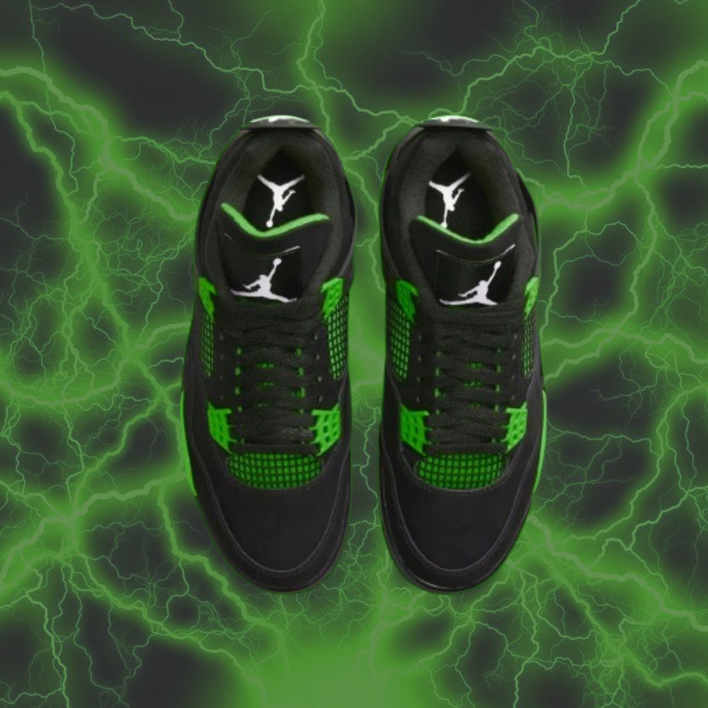 Size US 7-12 Jordan 4 Green Thunder (MEN)
