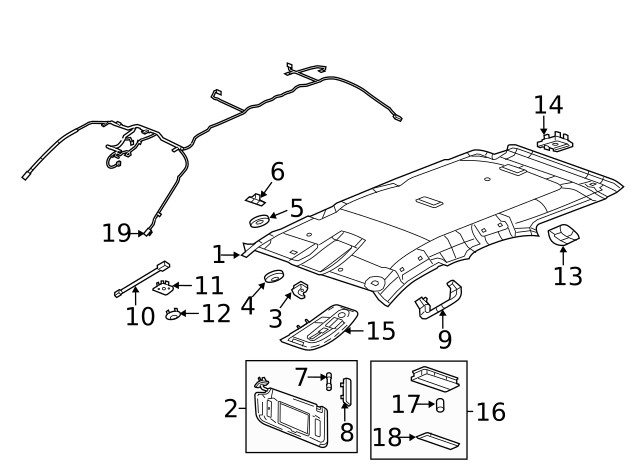 Genuine GM Roof Panel Bracket 25817551