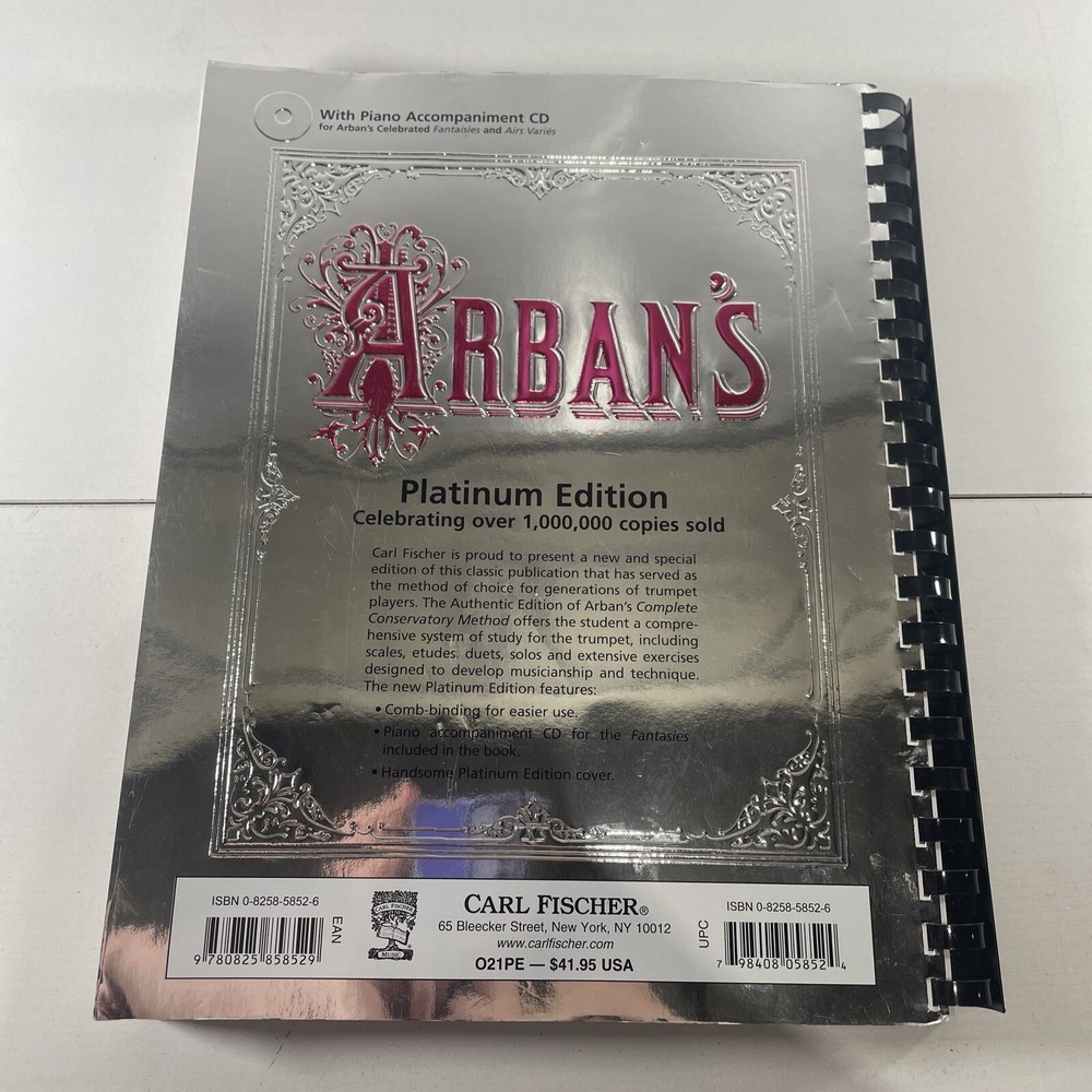 The Authentic Edition Arban's Complete Conservatory Method for Trumpet Plat Ed.