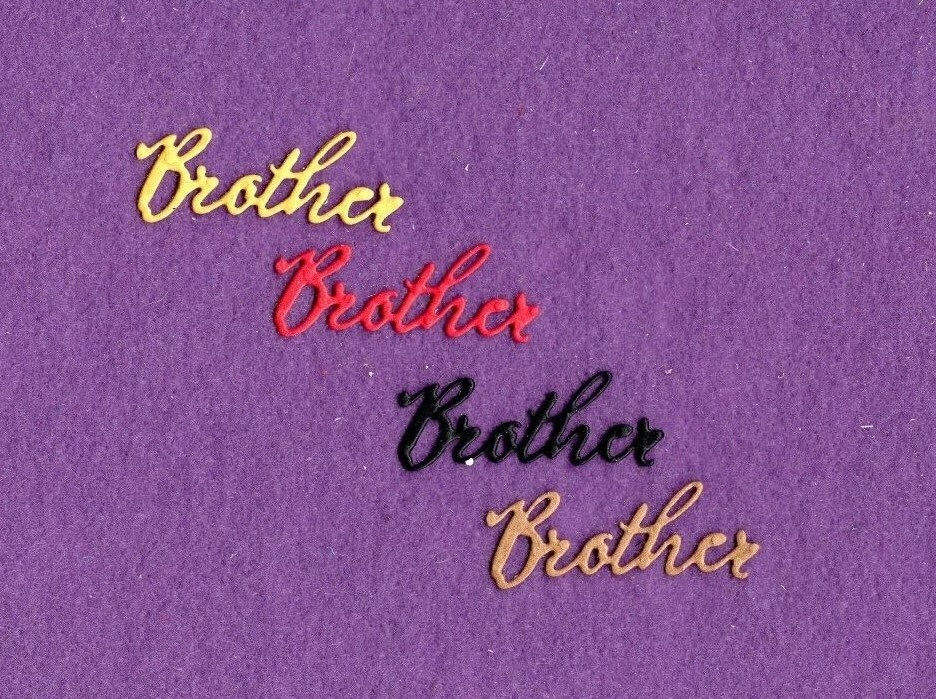 BROTHER # 4 word die cuts scrapbook cards