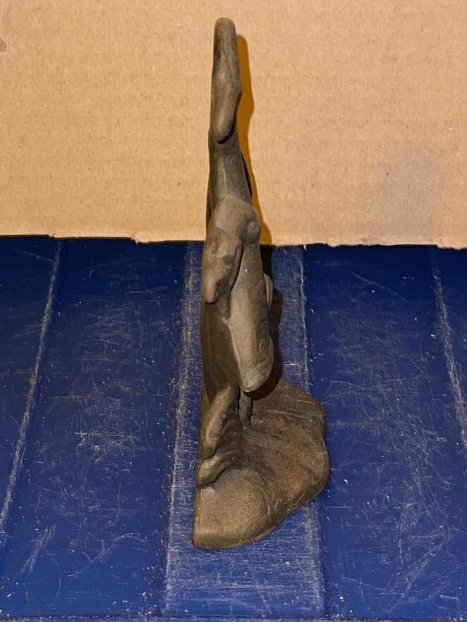 Cast Iron Bronze Colored Dolphins Bookend