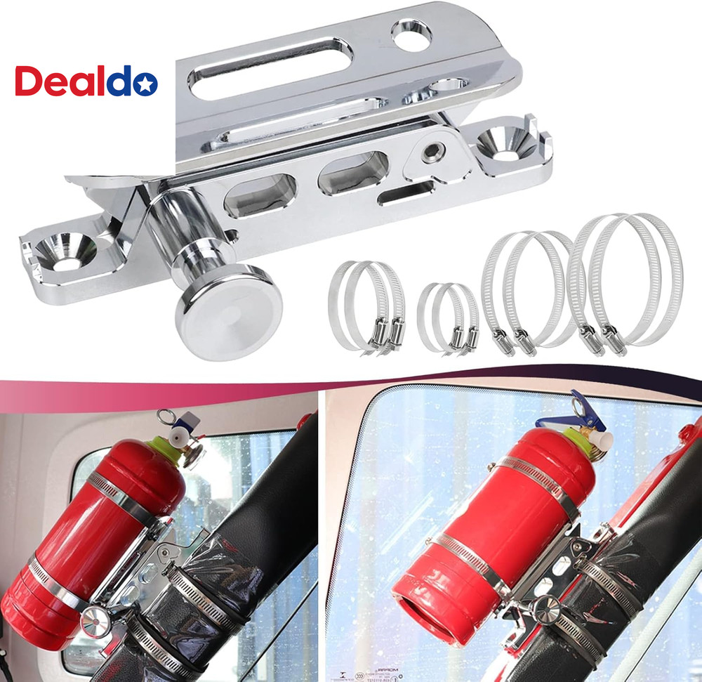 Chrome Quick Release Fire Extinguisher Mount Roll Bar Extinguisher Mounting Brac