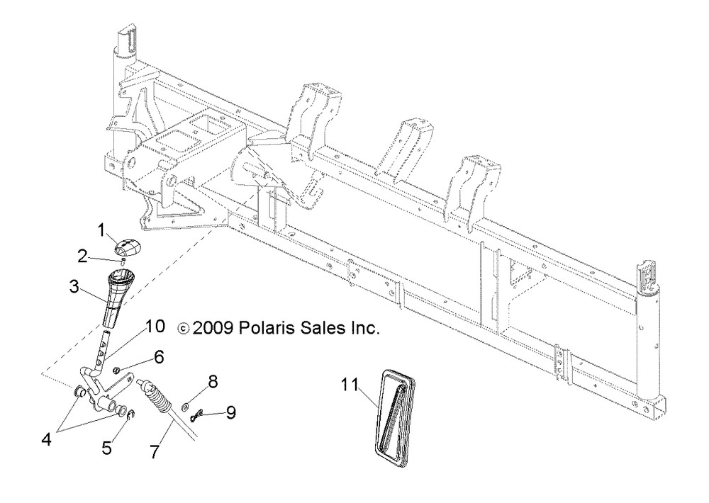 Polaris Shift Cable, for Specific RANGER Models, Genuine OEM - 7081615