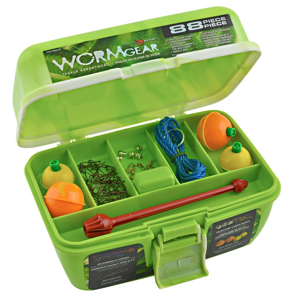 South Bend Worm Gear 88 Piece Tackle Box