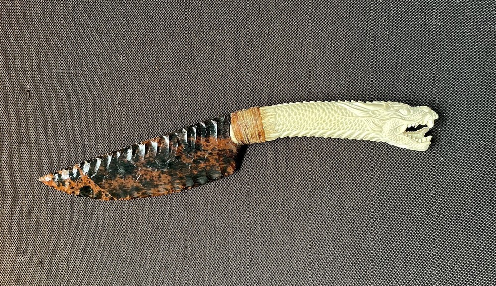 Obsidian/Antler Art Knife