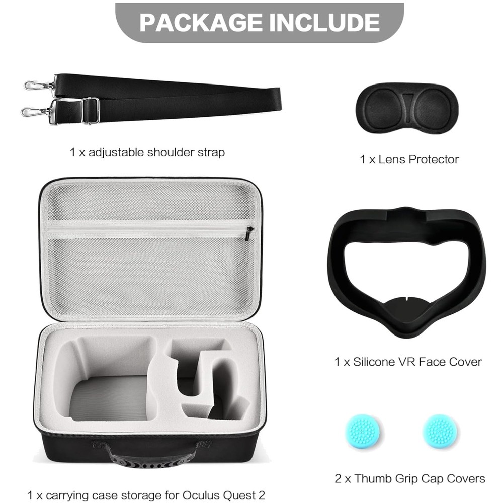 Hard Travel Storage Bag for VR Headset & Controllers