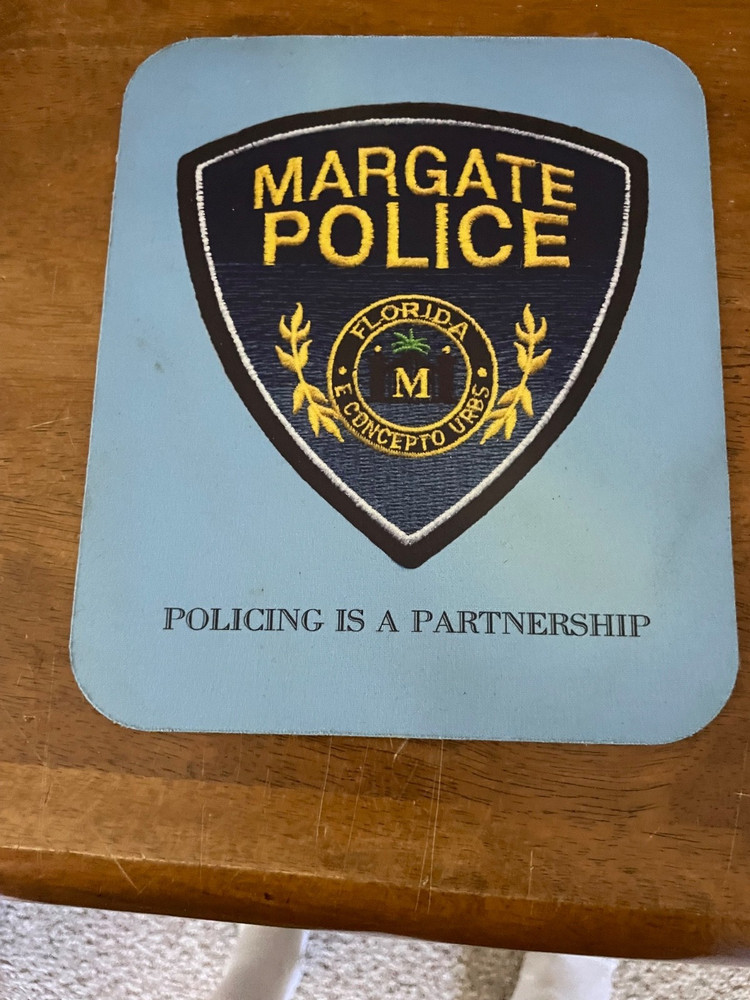 margate florida police computer mouse pad