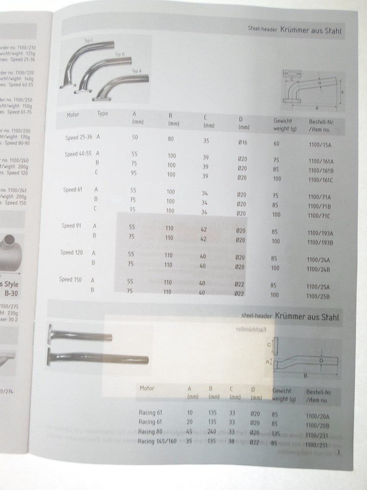 WEBRA 8 PAGE MUFFLER-SILENCER CATALOG 2008