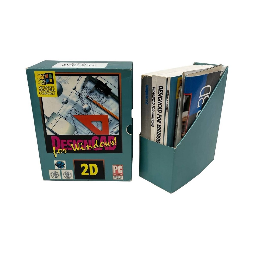 Vintage MS-Dos Floppy Disc DesignCAD 2D Software Windows Full Working Demo