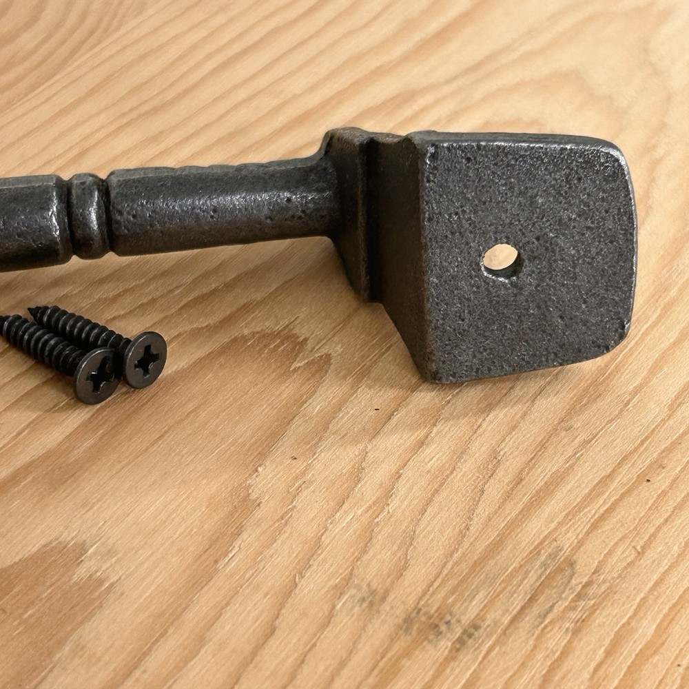 Cast Iron Drawer Cabinet Pulls Rustic Oil Rubbed 2 Pack