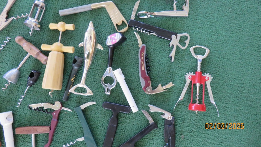 Various Vintage Wine Openers, Corkscrews & Bottle Openers