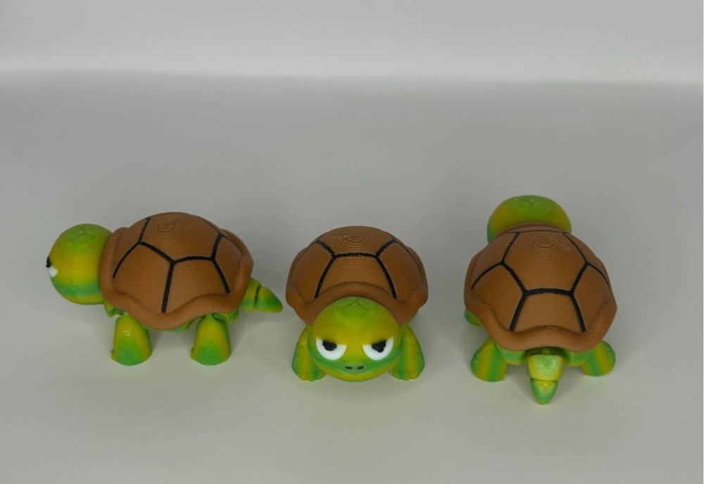 3D Printed Jiggle Pet Grumpy Turtle