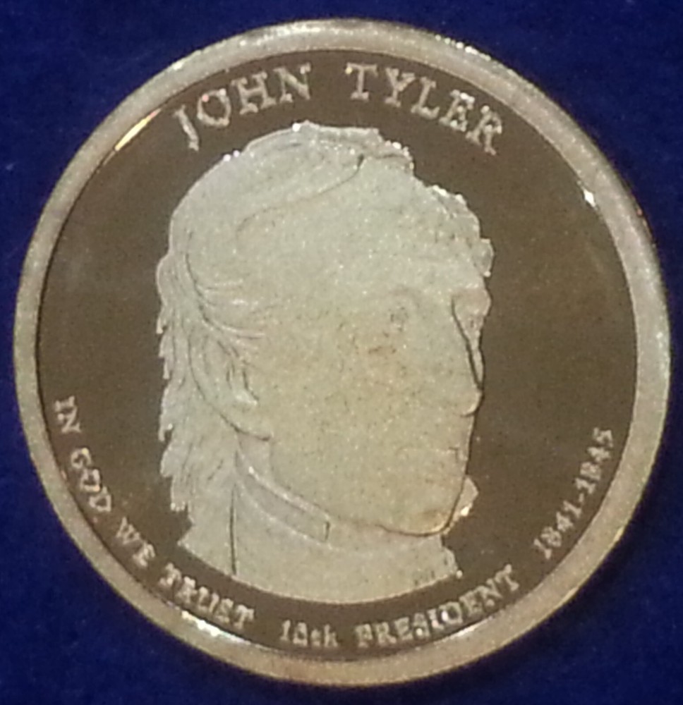 2009 S John Tyler Presidential Proof Dollar