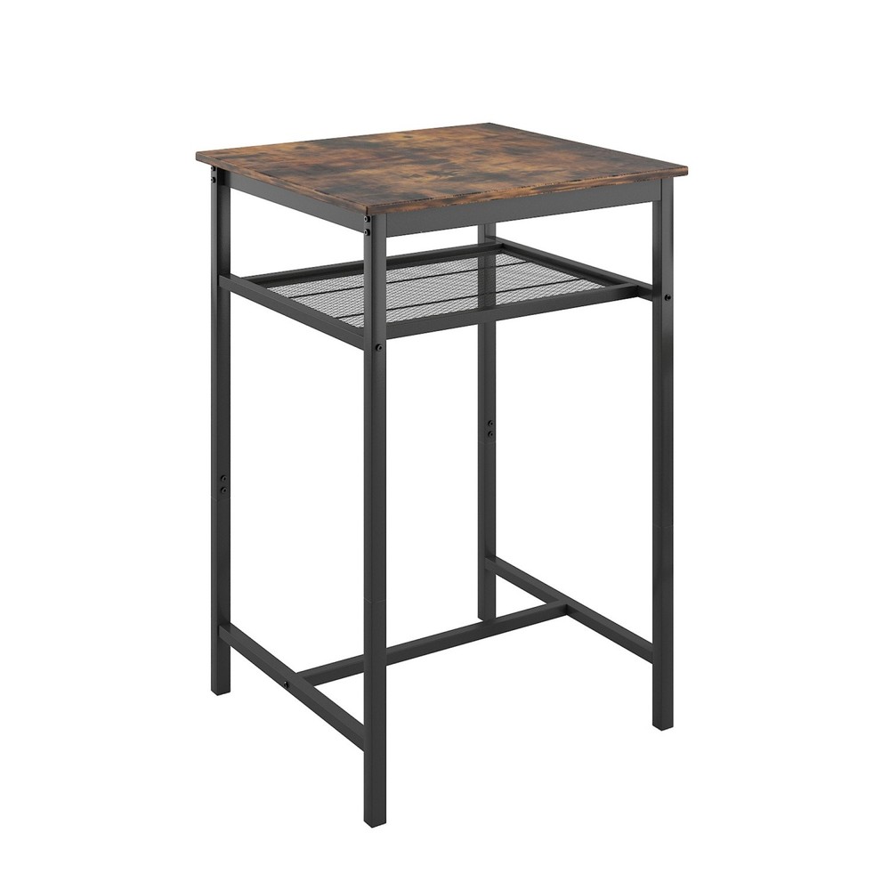 3 Piece Bar Table Set Counter Height Dining Kitchen Pub Table with 2 Bar Chair