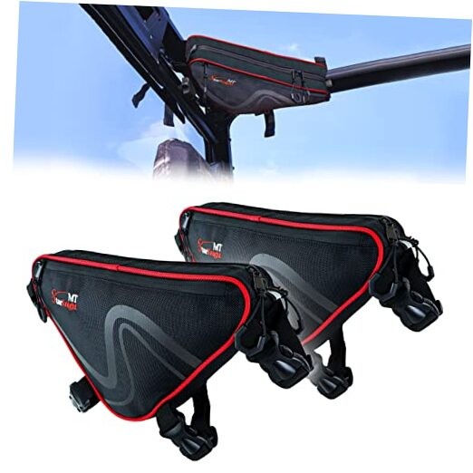 2 Pcs Roll Bar Bag, Water Resistant Universal UTV Bag Triangle Storage for