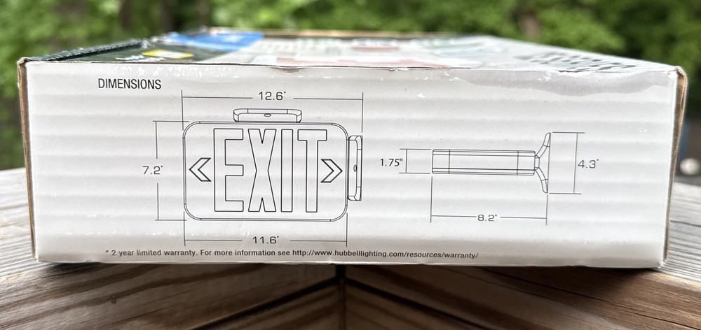 Hubbell Compass CE Series LED Emergency Exit Sign Red /White Multiple Available