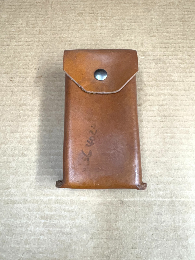 VINTAGE COAL MINING MSA LEATHER METHANE SPOTTER CARRYING CASE 455675 USED