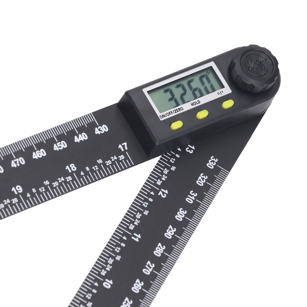 Electronic Angle Ruler LCD Digital Protractor Angle Finder 0‑300mm 0‑360 Degree
