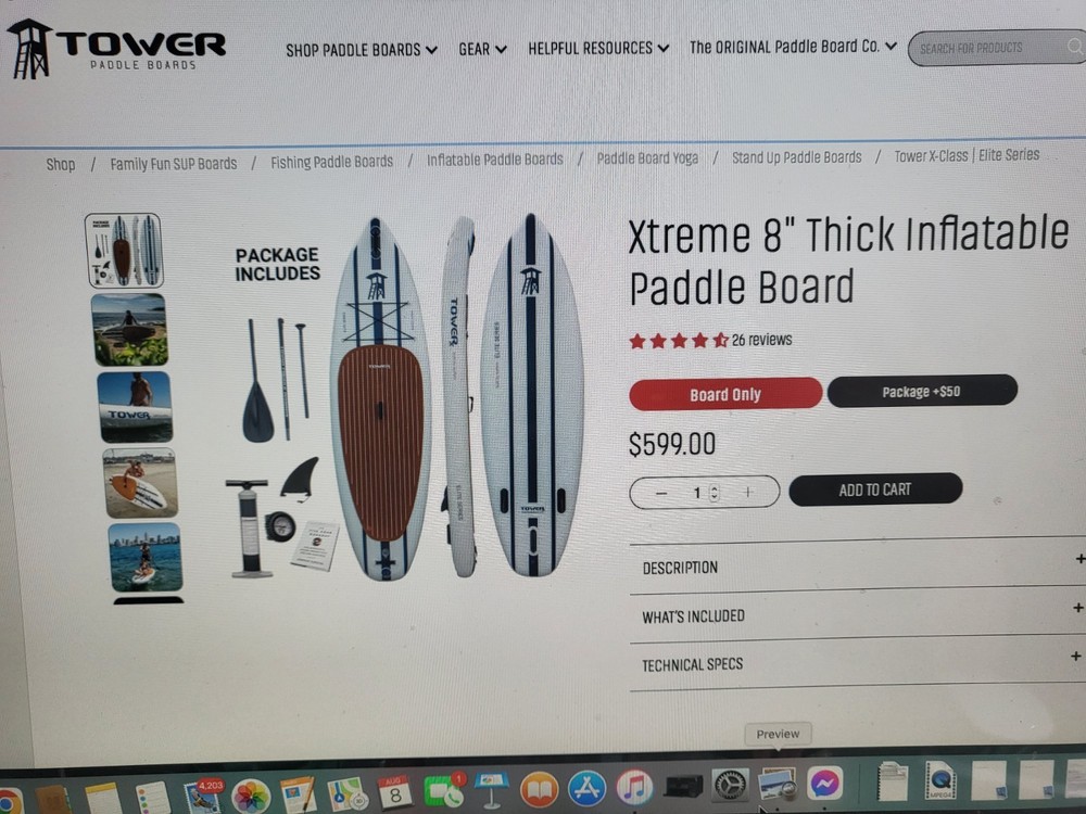 Tower inflatable paddle boards