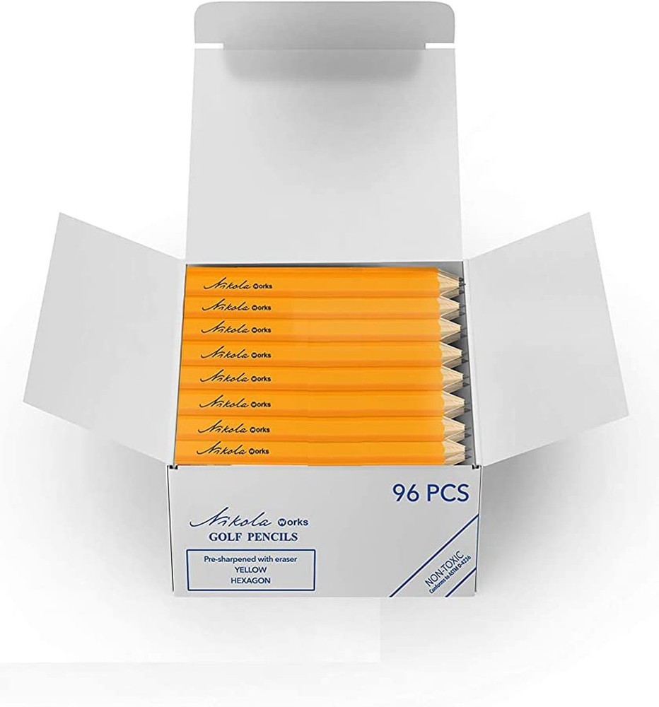 Mini Golf Pencils Without Erasers - 96 Count - Classic Pre-Sharpened #2 HB Am...