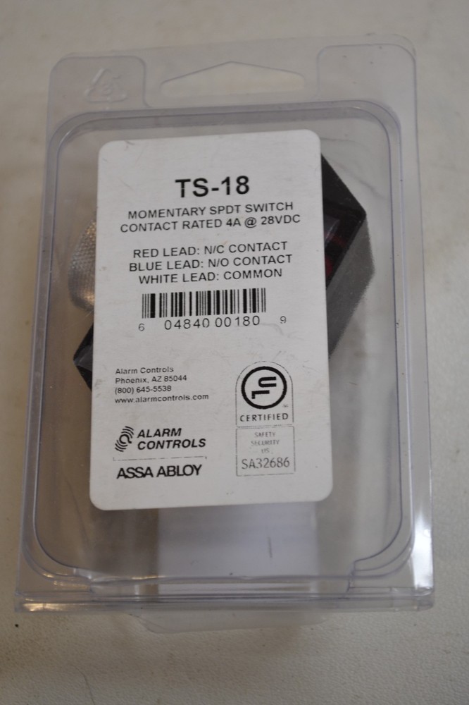 Assa Abloy TS-18 Momentary SPDT Switch