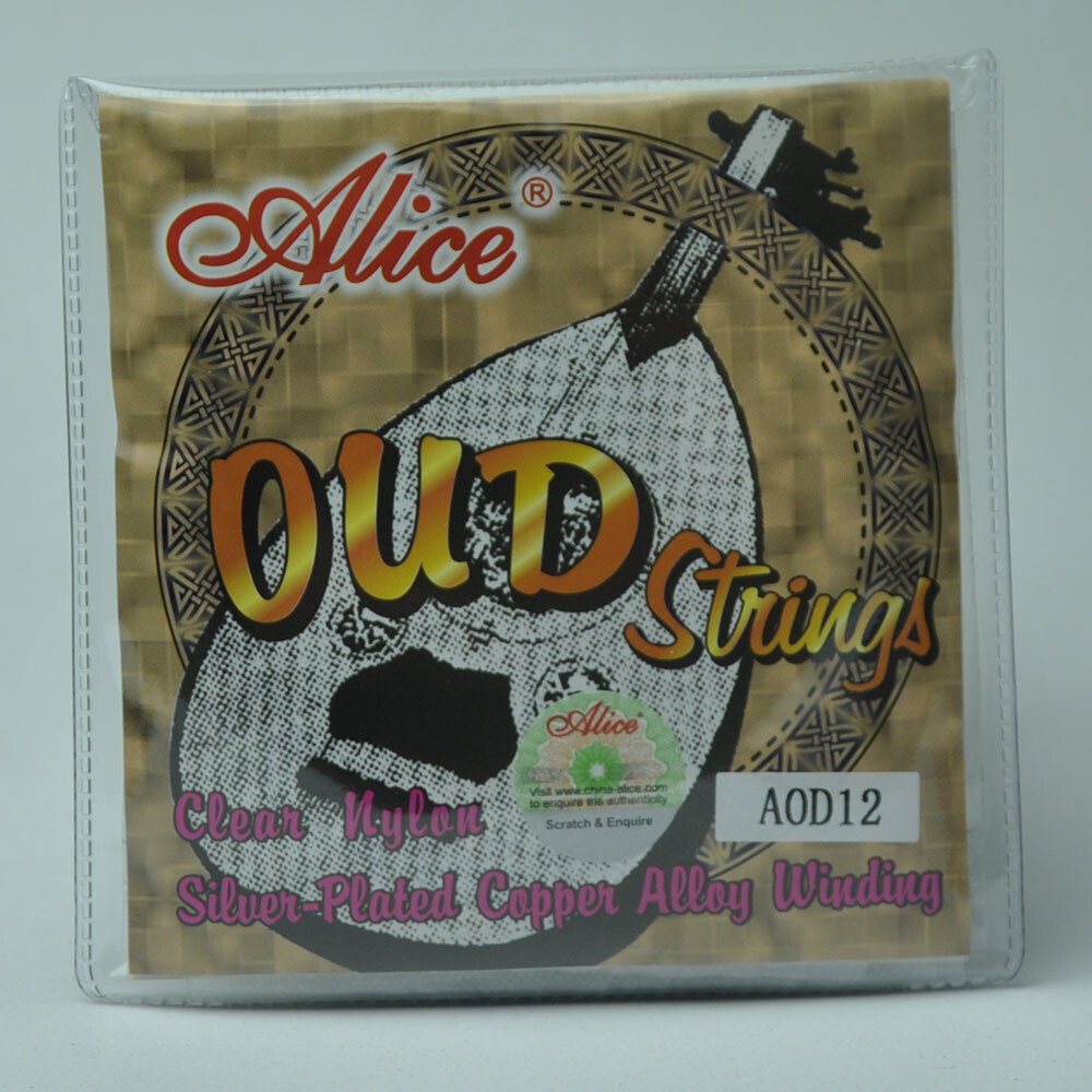 10 Sets AOD12 Strings for 12-string OUD Clear Nylon Silver Plated Copper Alloy