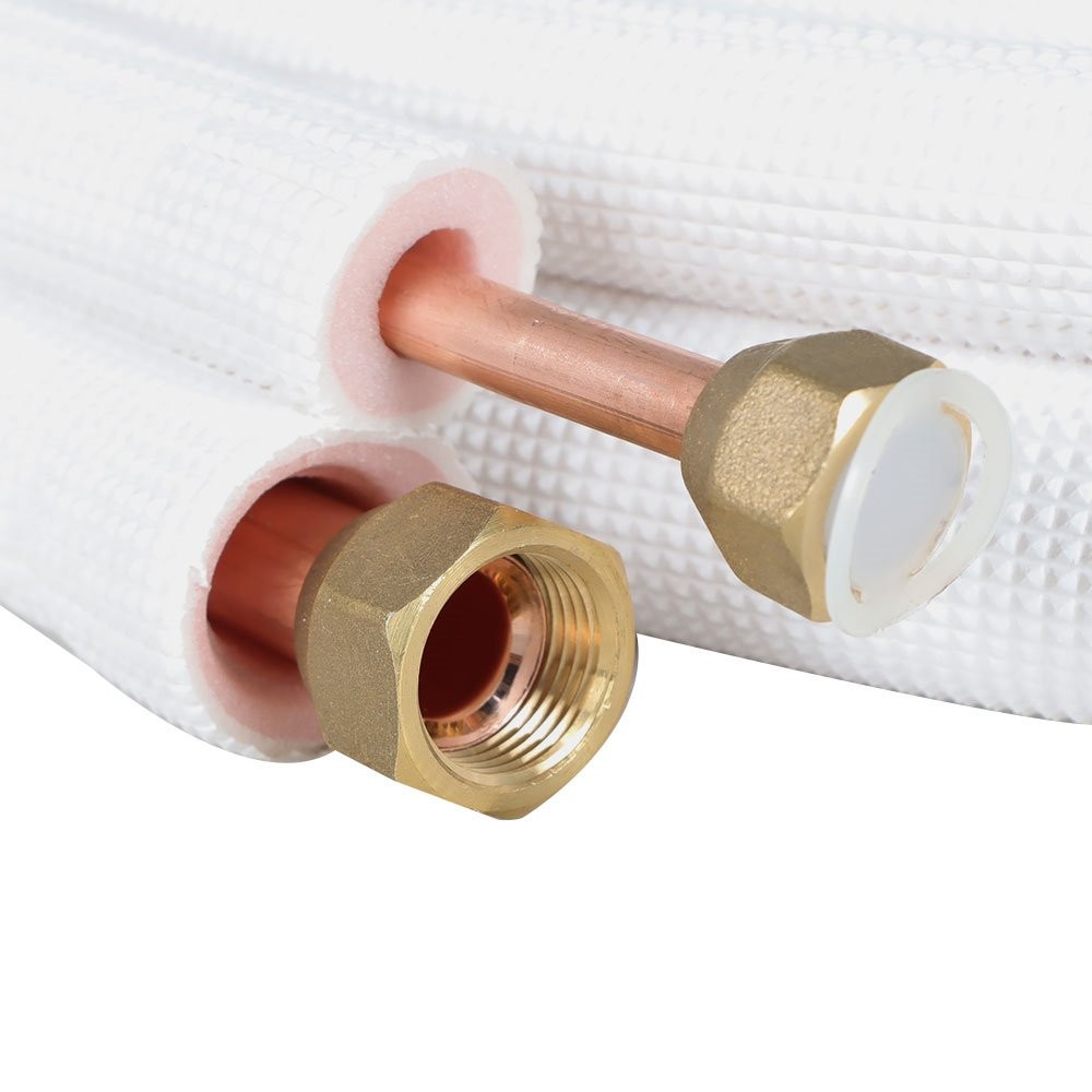 25 Ft 3/8" & 5/8" Mini Split Line Set Cooling Connection Pipe Install Kit