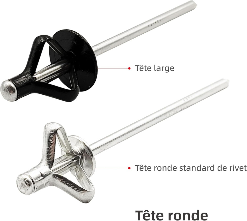 50PCS Tri-Fold Aluminum Blind Rivets, Tri Grip Exploding Pop Rivets for Automoti