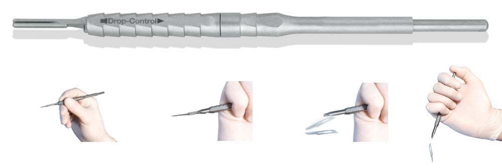 Karl Schumacher Style Drop Blade Scalpel Handle Self-Ejecting Blade Design