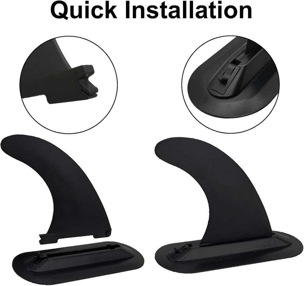 Paddleboard Fin Replacement - Quick Side Fins 2pcs, Black-1PCS