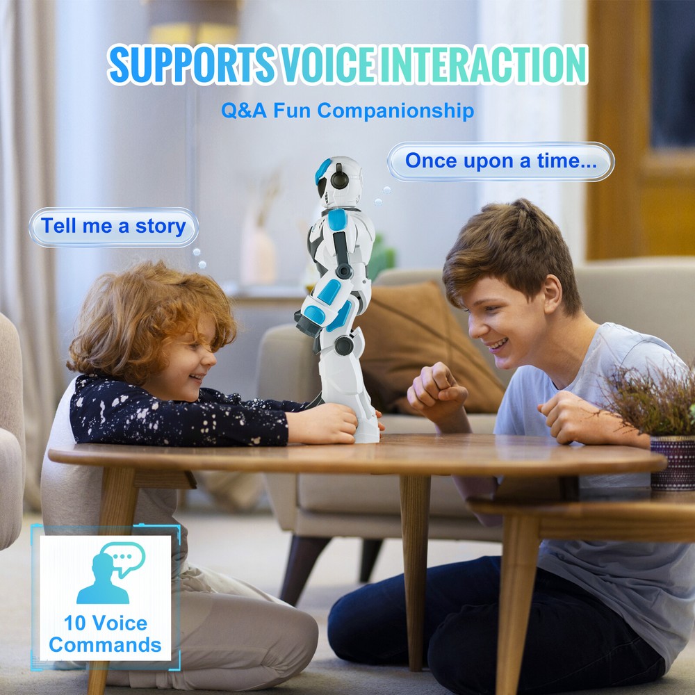 VEVOR RC Robot Toy Talking Dancing Gesture Voice Smart Remote Control Robot