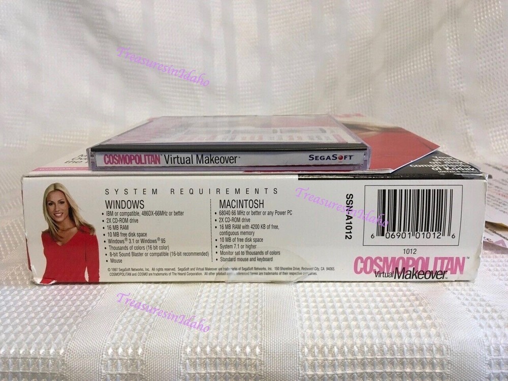 1997 Cosmopolitan Virtual Makeover Windows/Mac CD-Rom SegaSoft Networks, Inc.