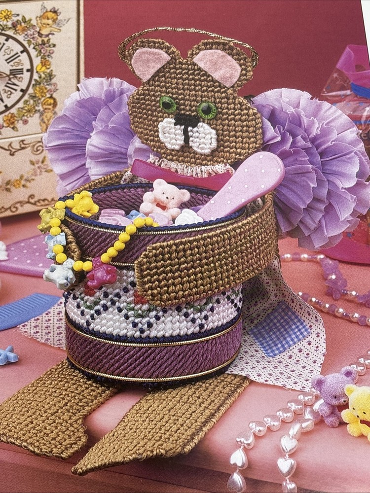 Bear Angel Holder Annie's Attic Plastic Canvas Pattern Page