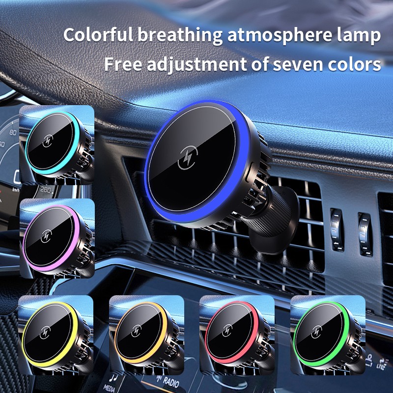 360° Rotation Strong Magnetic Mag Safe Air Vent Car Mount Dashboard Phone Holder