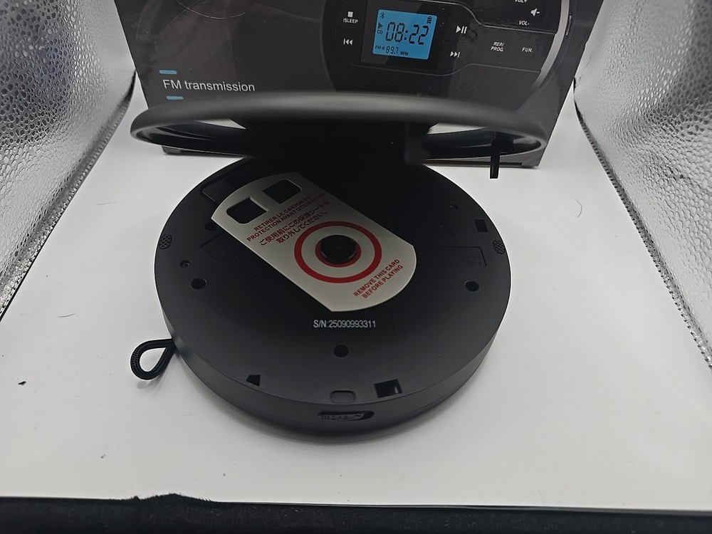 Portable CD Player with Bluetooth, Discman CD Player for Car with FM Transmitter