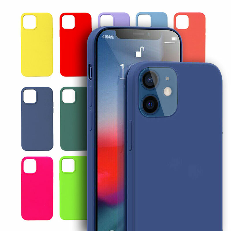 iPhone 12 Mini (5.4") Liquid Silicone Gel Case Slim Soft Microfiber Lining Cover