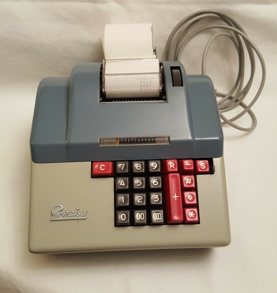 Precisa Mod.162-12 Calculator Adding Machine Made in Switzerland
