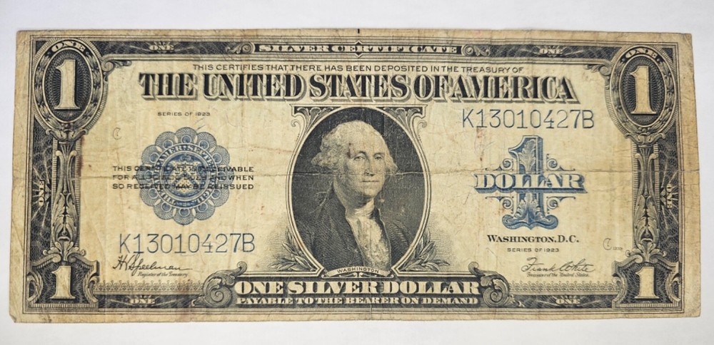 1923 $1 Silver Certificate Note Large Size Currency