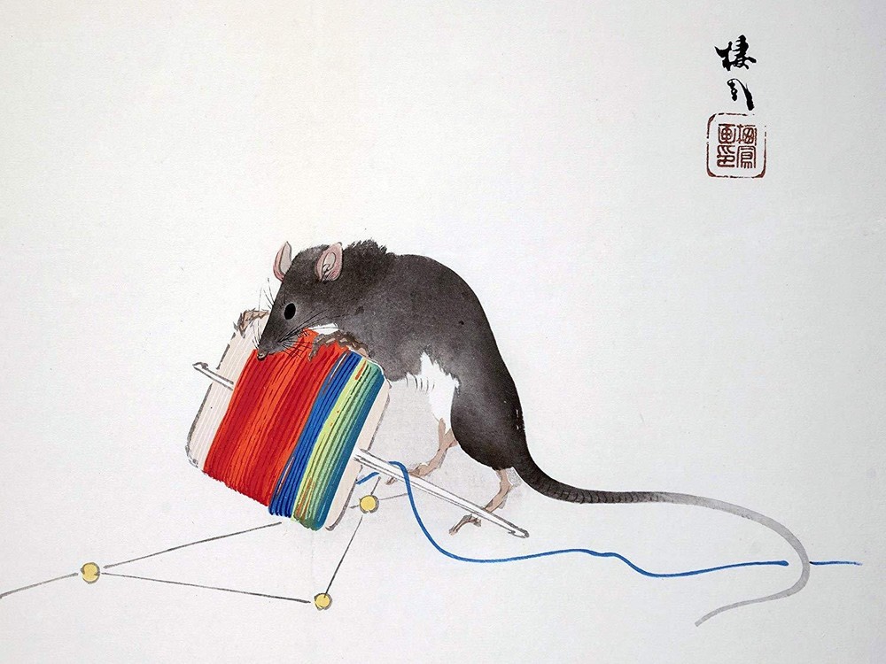 Japan Mouse by Takeuchi Seiho Tile Mural Kitchen Wall Backsplash Marble Ceramic
